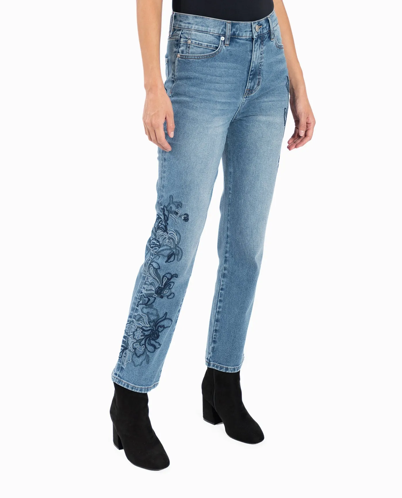 HIGH RISE SLIM STRAIGHT JEAN sold by Nicole Miller product image thumbnail 3