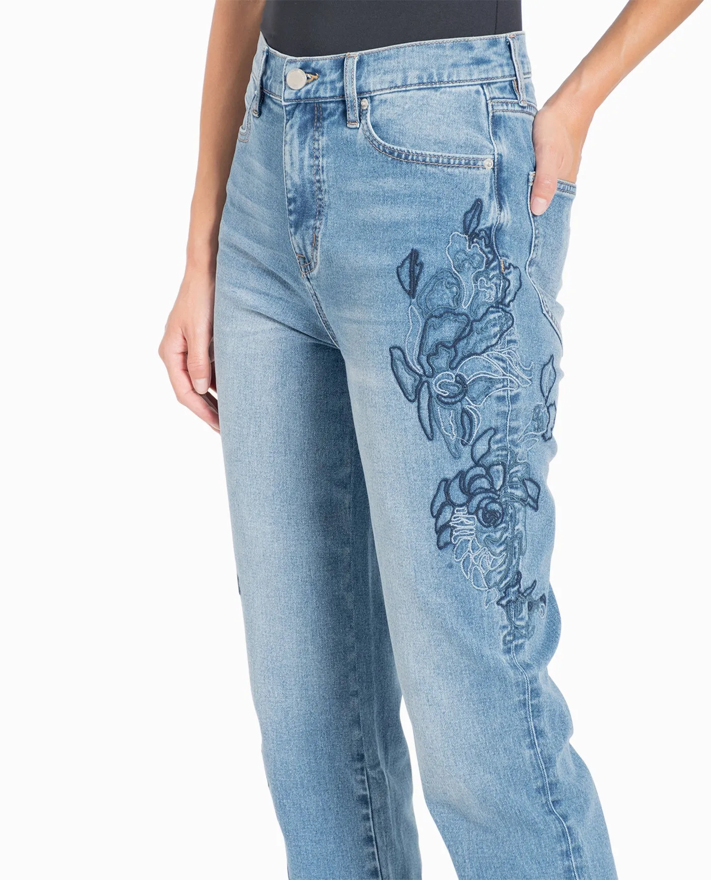 HIGH RISE SLIM STRAIGHT JEAN sold by Nicole Miller product image thumbnail 4