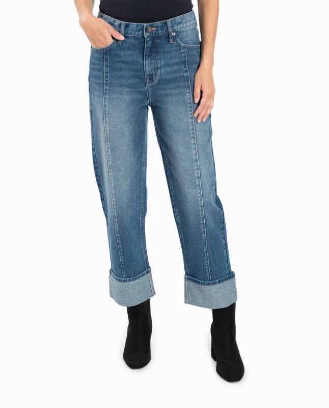 HIGH RISE RELAXED STRAIGHT JEAN sold by Nicole Miller