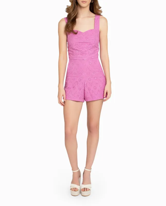 EMBELLISHED EYELET CROP TOP sold by Nicole Miller