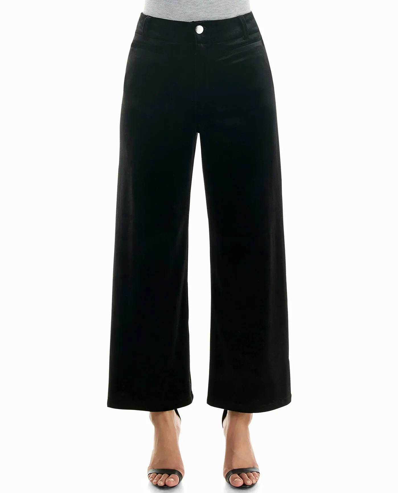 ZOE STRETCH VELVET ZIPPER FRONT PANT sold by Nicole Miller product image thumbnail 3
