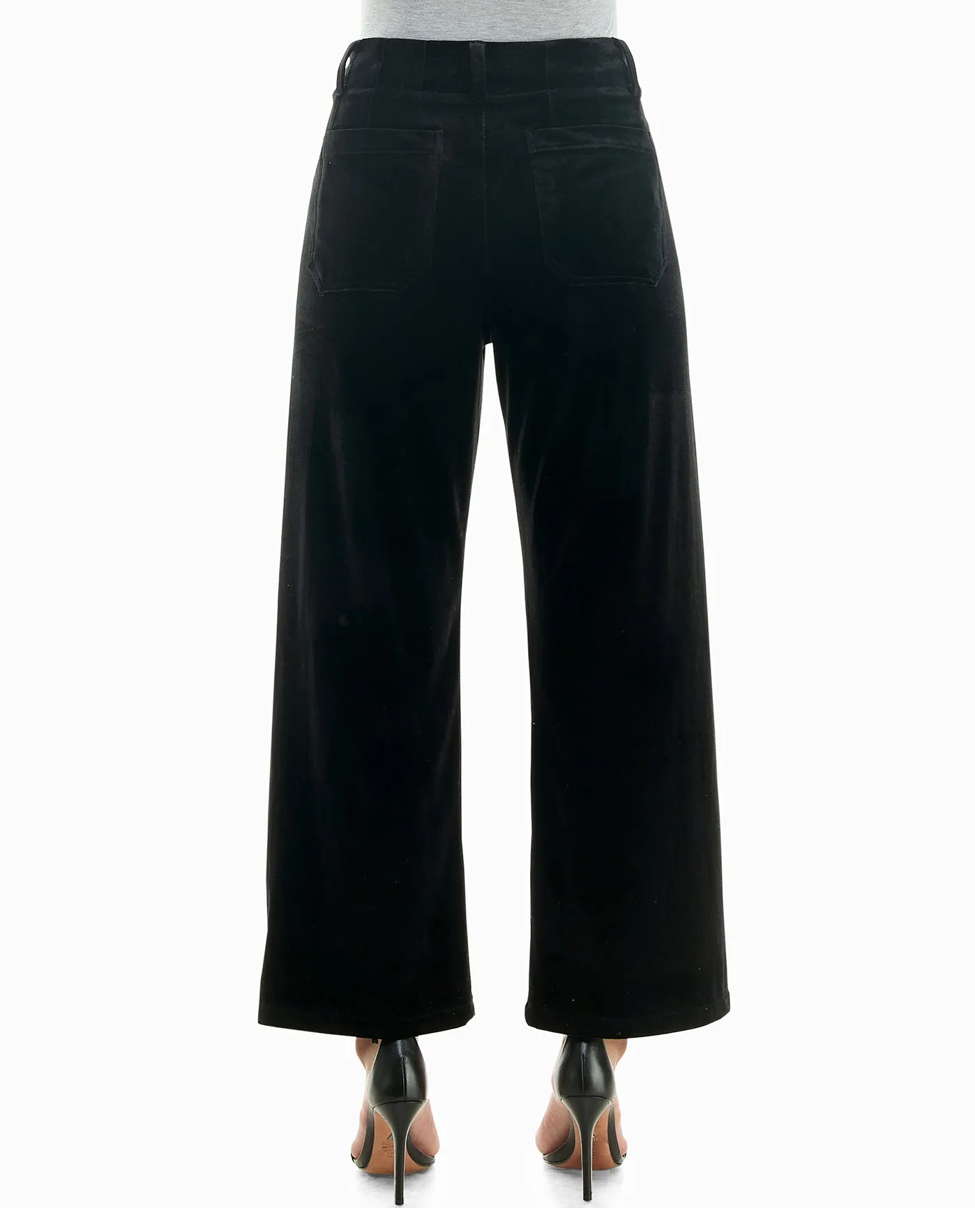 ZOE STRETCH VELVET ZIPPER FRONT PANT sold by Nicole Miller product image thumbnail 4