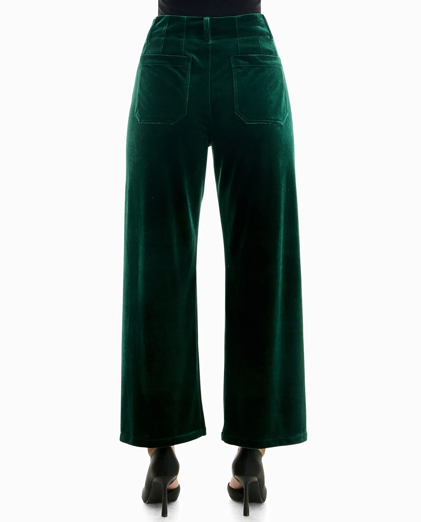 ZOE STRETCH VELVET ZIPPER FRONT PANT sold by Nicole Miller product image thumbnail 2