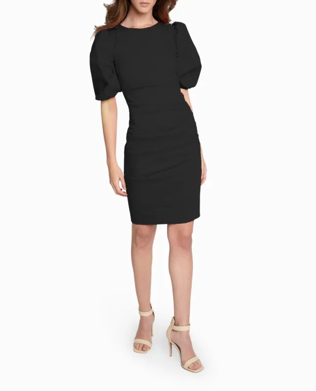 STRETCH PUFF SLEEVE LAUREN DRESS sold by Nicole Miller