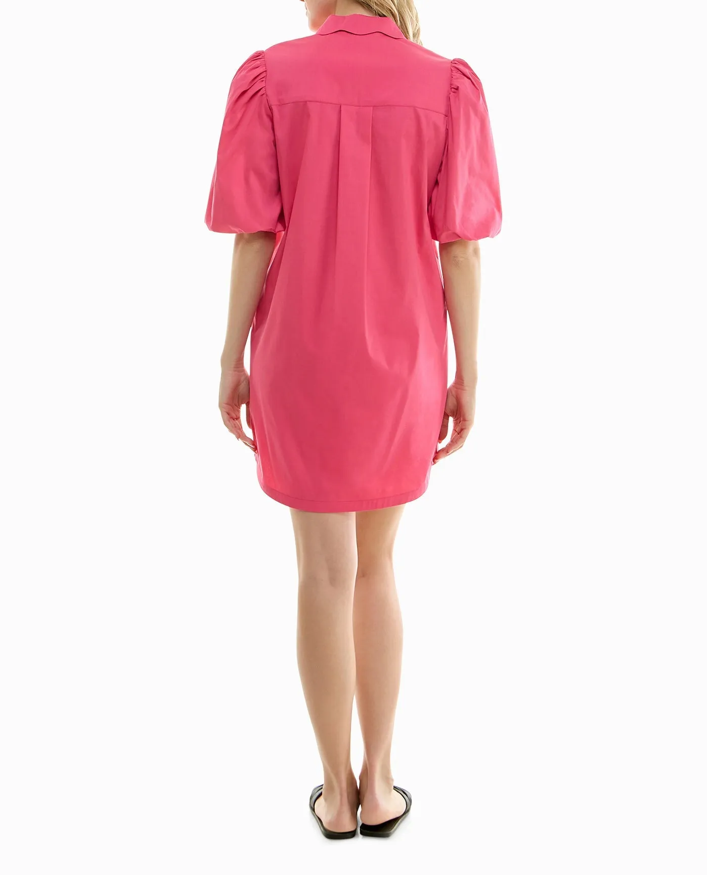 DAHLIA STRETCH POPLIN BLOUSON SLEEVE SHIRT DRESS sold by Nicole Miller product image thumbnail 2
