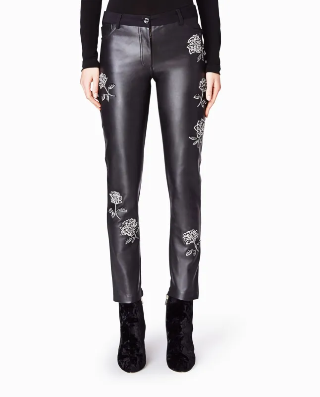 EMBELLISHED ROSE PANT made by Nicole Miller