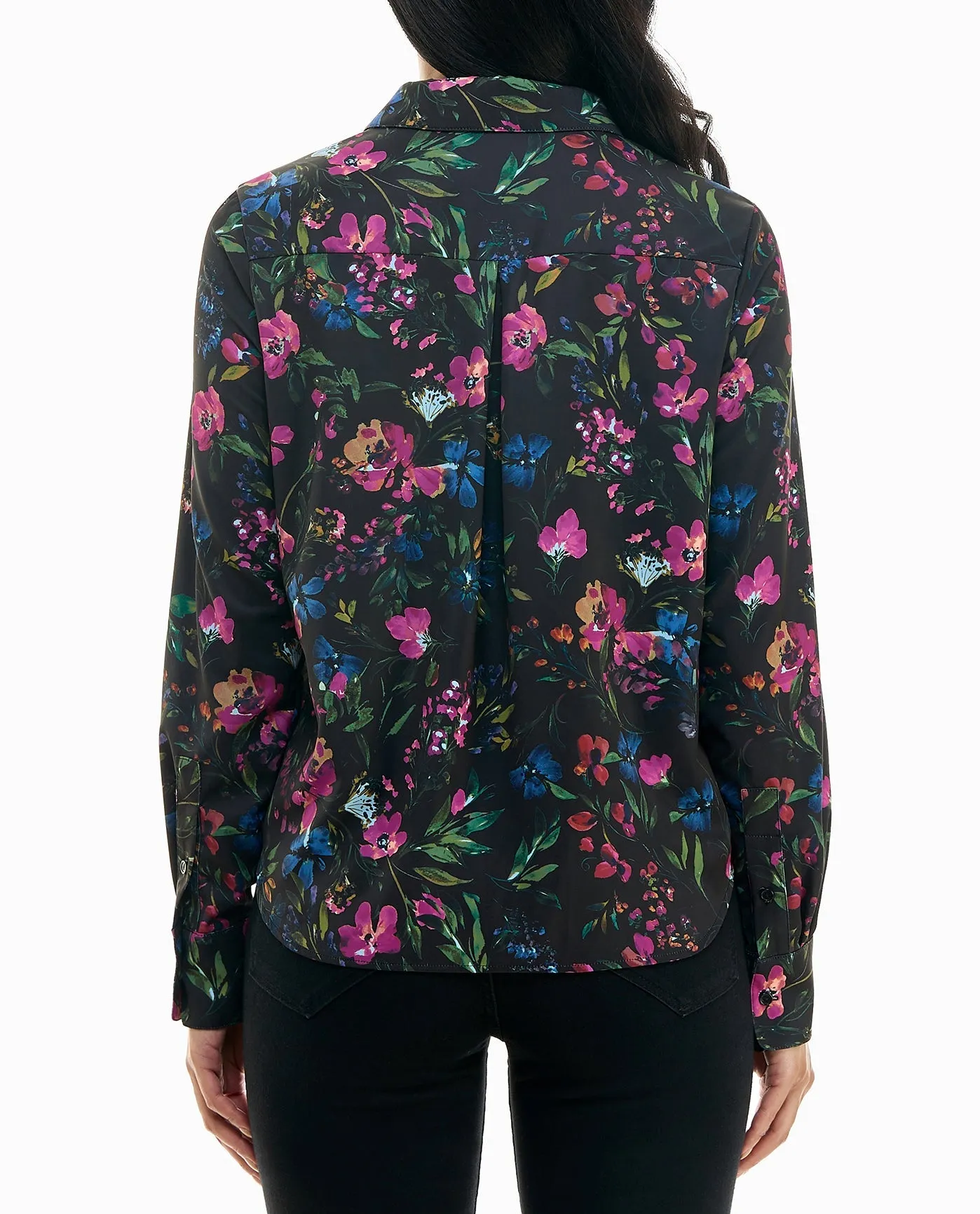 HEATHER SILK BOYFRIEND BLOUSE sold by Nicole Miller product image thumbnail 4