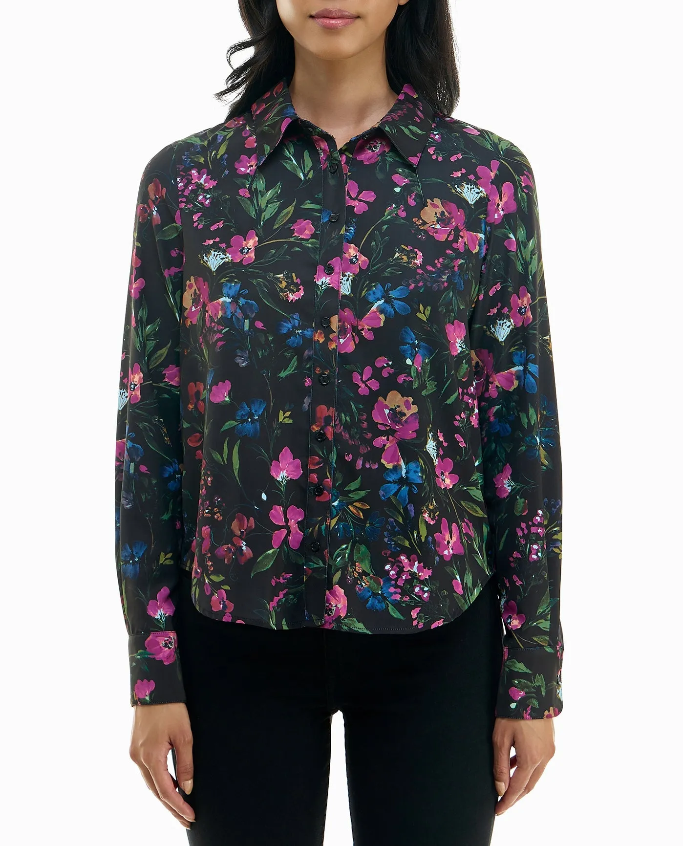 HEATHER SILK BOYFRIEND BLOUSE sold by Nicole Miller product image thumbnail 3