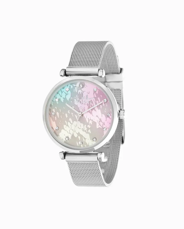 SNAKEAND SILVER TONE STAINLESS STEEL STRAP WATCH, 32mm sold by Nicole Miller