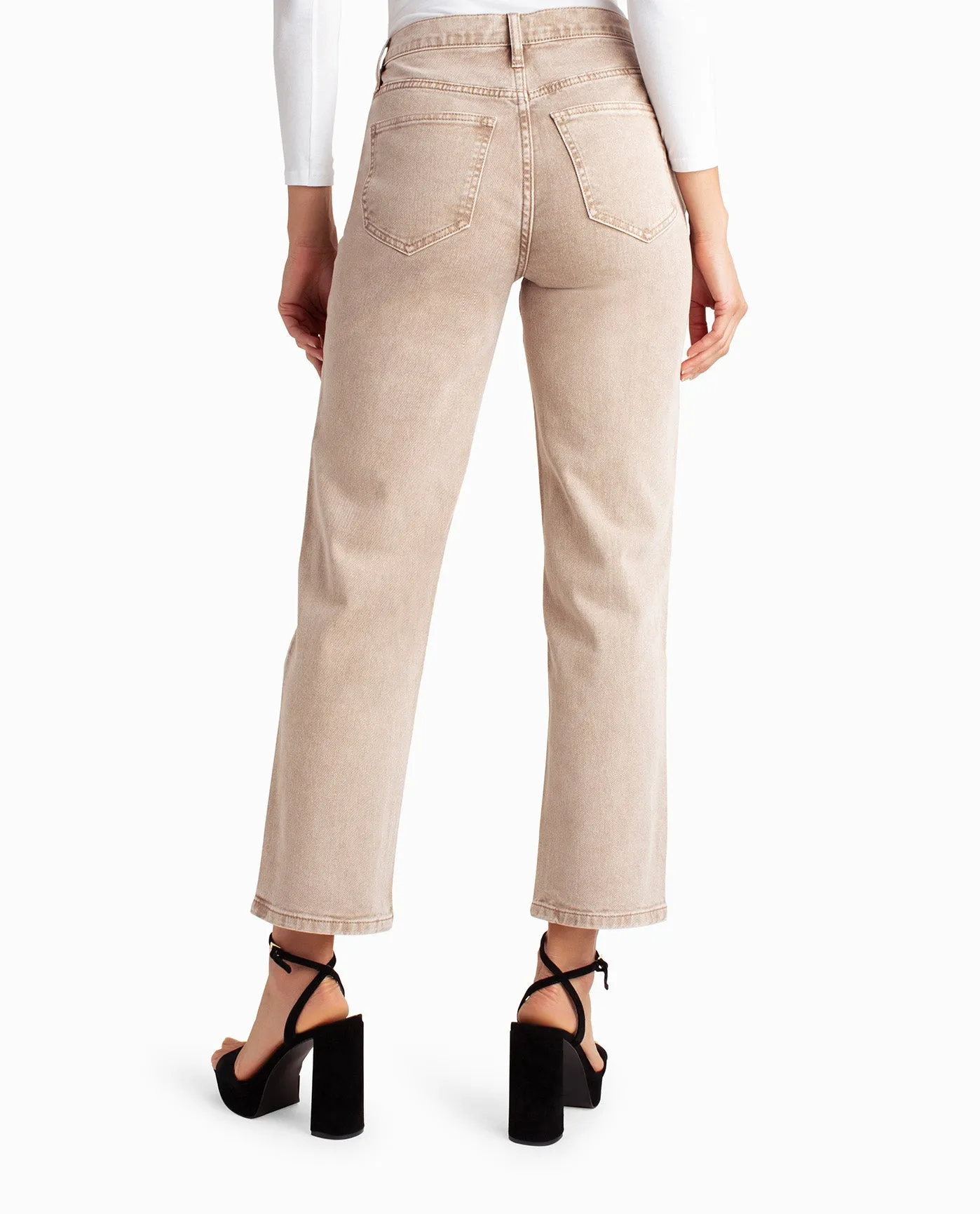 SANDSTONE MINERAL HIGH RISE SLIM STRAIGHT JEAN sold by Nicole Miller product image thumbnail 2
