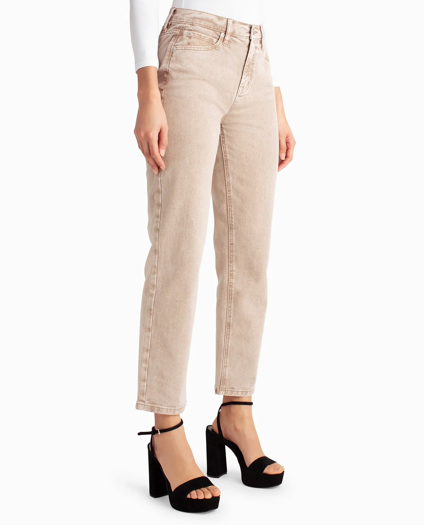 SANDSTONE MINERAL HIGH RISE SLIM STRAIGHT JEAN sold by Nicole Miller product image thumbnail 3