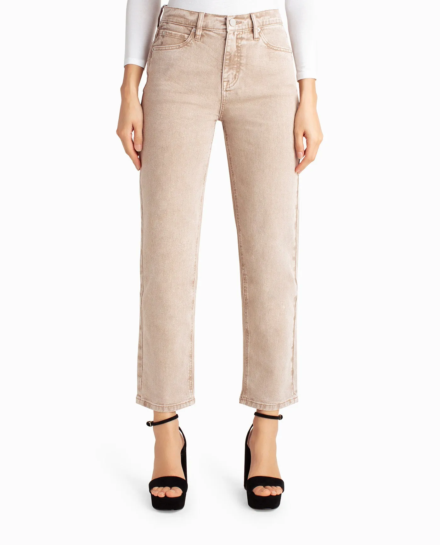 SANDSTONE MINERAL HIGH RISE SLIM STRAIGHT JEAN sold by Nicole Miller product image thumbnail 5