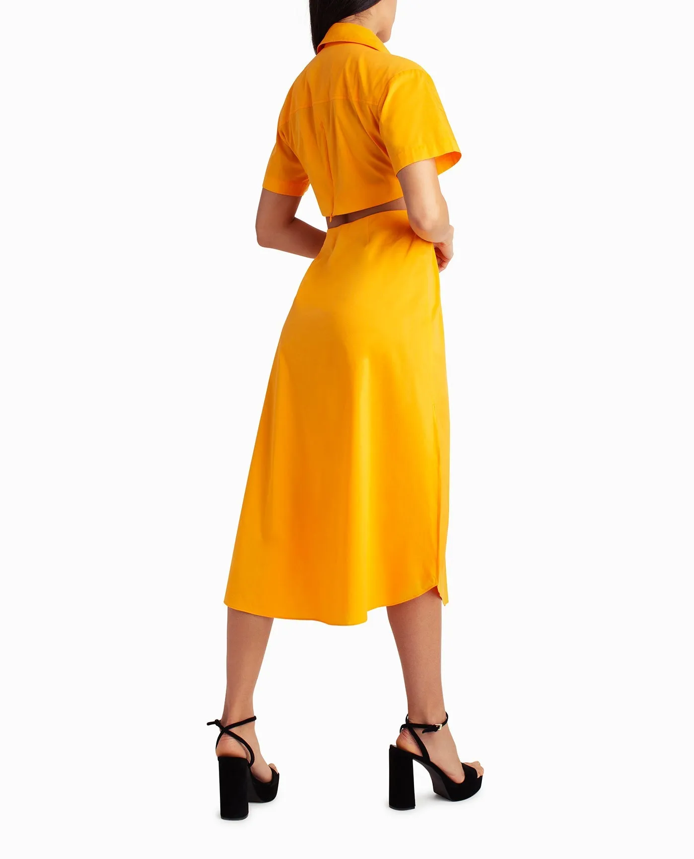 CAROLINE POPLIN MIDI SHIRT DRESS sold by Nicole Miller product image thumbnail 2