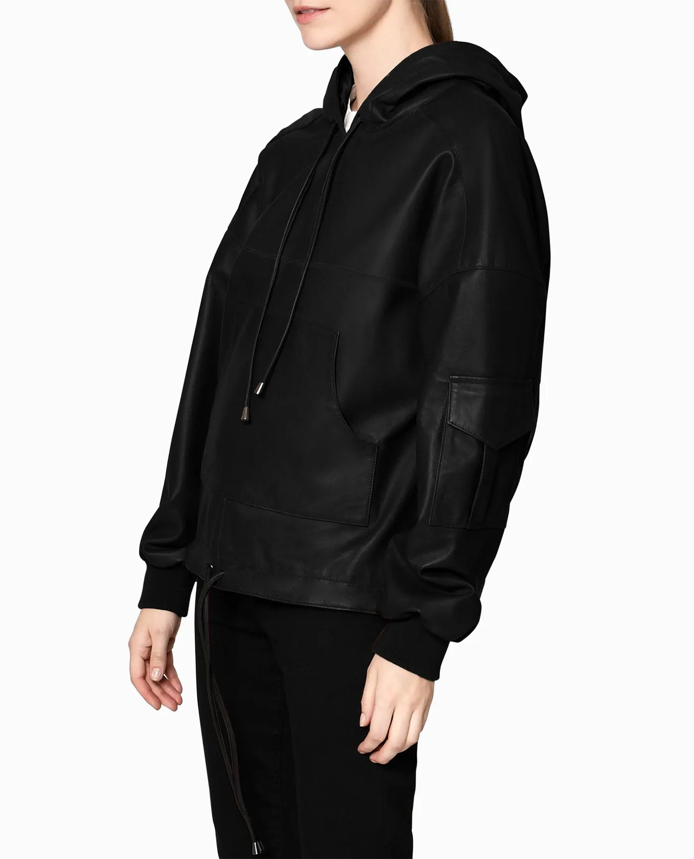 LEATHER SPACE HOODIE sold by Nicole Miller product image thumbnail 3