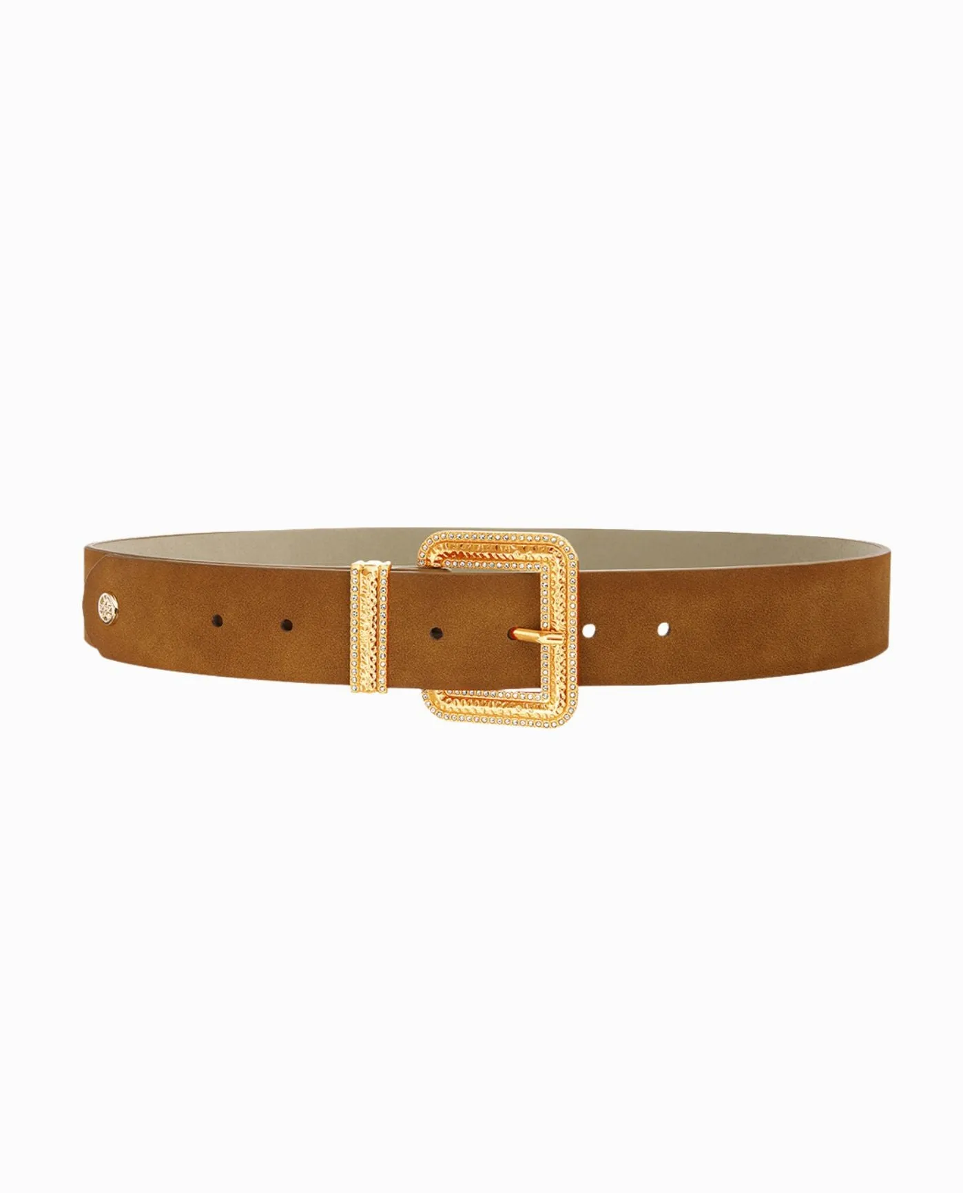 SQUARE BUCKLE VEGAN LEATHER BELT sold by Nicole Miller