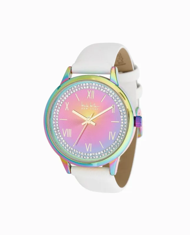 IRIDESCENT TONE STRAP WATCH, 37MM made by Nicole Miller