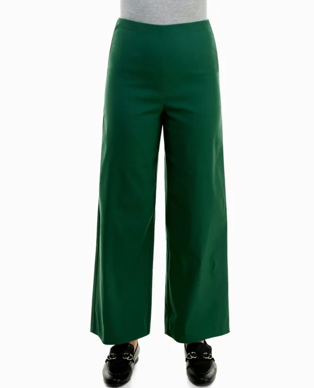 DALIA STRETCH ZIPPER BACK WIDE LEG PANT sold by Nicole Miller