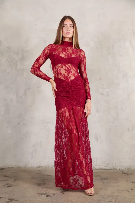 Drop Waist Lace Maxi sold by Nightcap