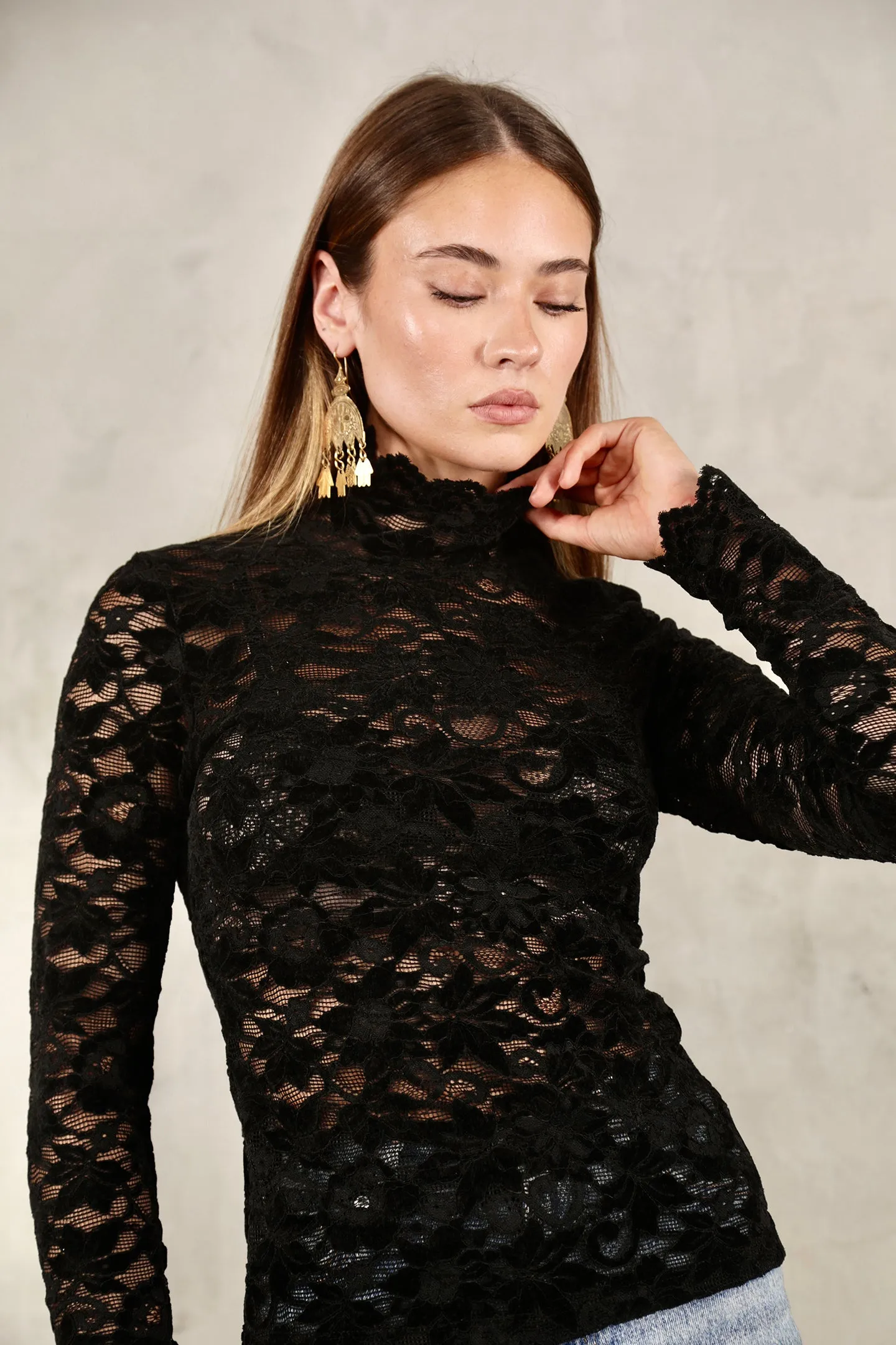Ivy Lace Turtleneck sold by Nightcap product image thumbnail 3