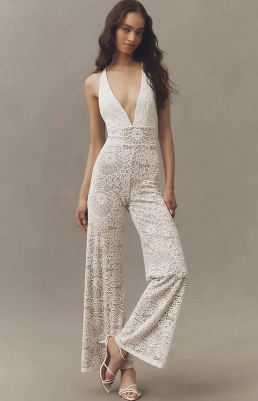 Wisteria Lace Jumpsuit sold by Nightcap