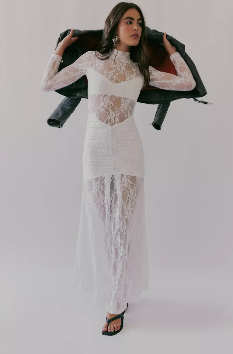 Drop Waist Lace Maxi sold by Nightcap