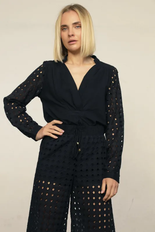Costa Eyelet Blouse made by Nightcap