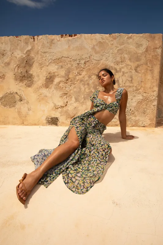 Chiffon Palazzo Tie Pant sold by Nightcap