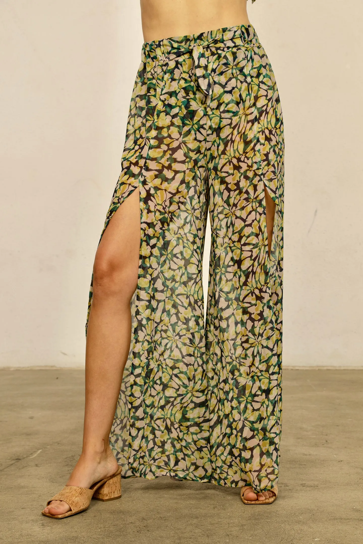 Chiffon Palazzo Tie Pant sold by Nightcap product image thumbnail 2