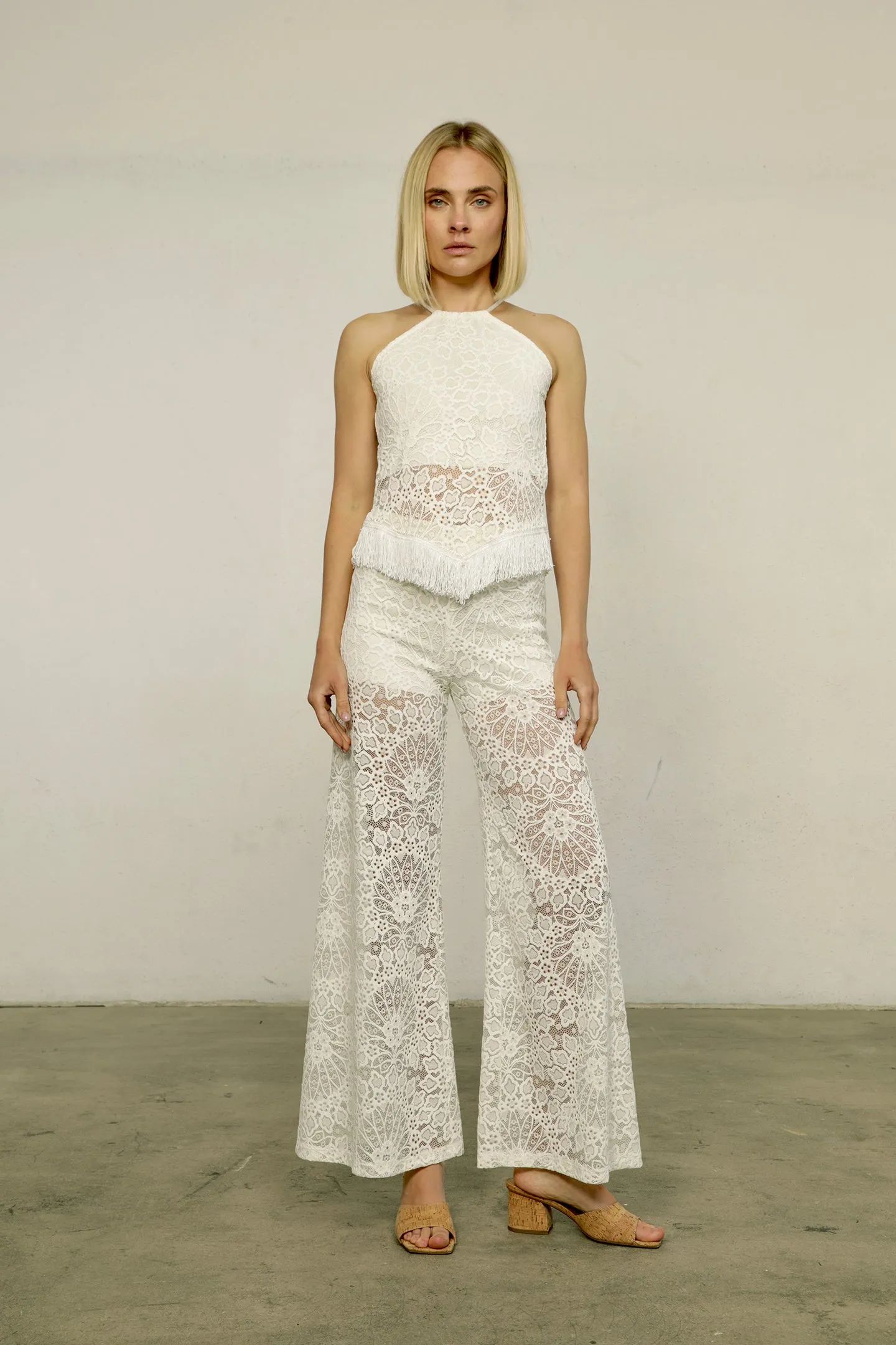 Lotus Lace Palazzo Pant sold by Nightcap product image thumbnail 2