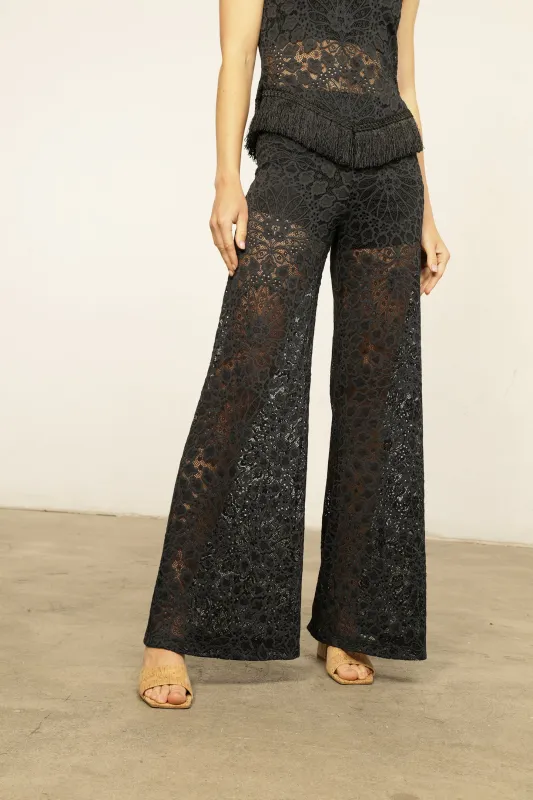 Lotus Lace Palazzo Pant sold by Nightcap