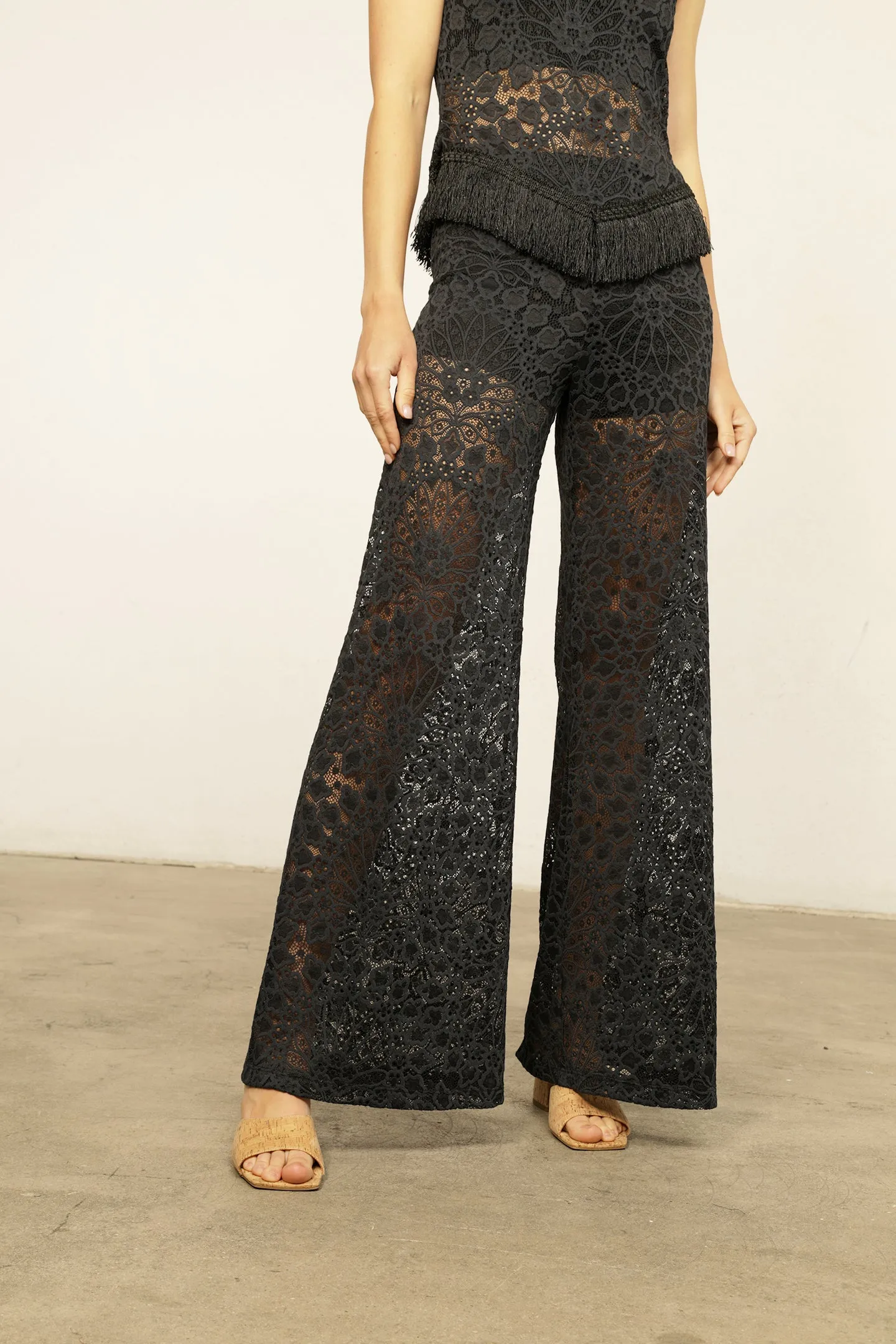 Lotus Lace Palazzo Pant sold by Nightcap