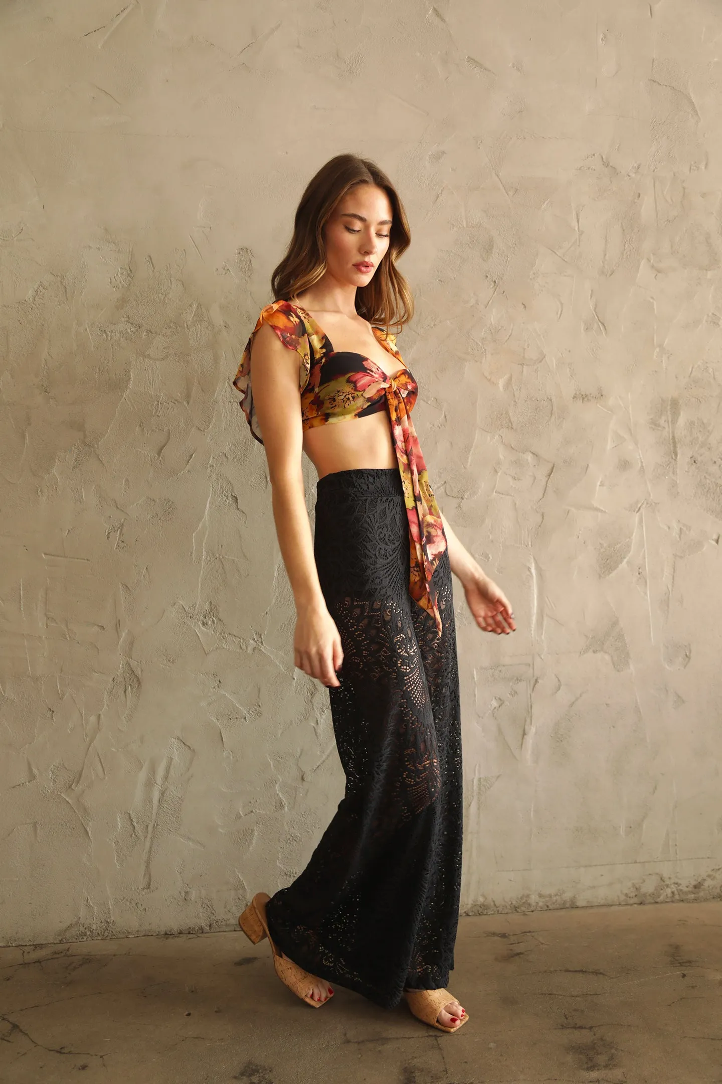 Lanai Lace Palazzo Pant sold by Nightcap product image thumbnail 2