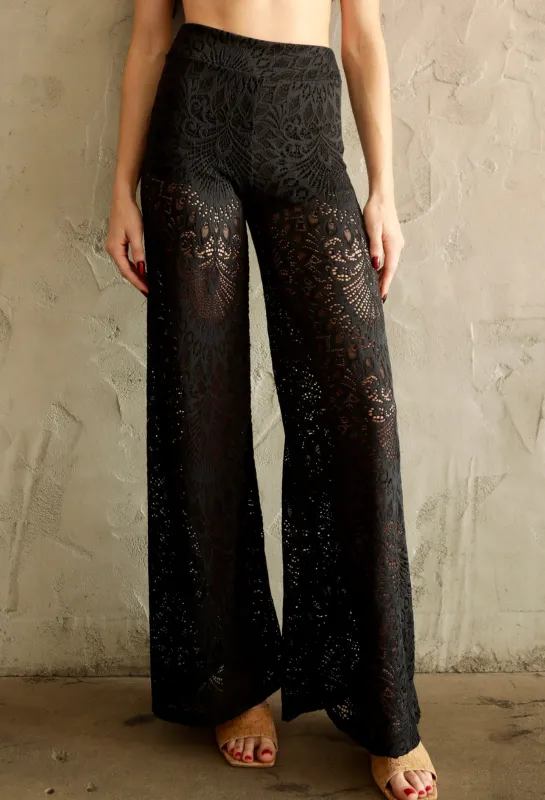 Lanai Lace Palazzo Pant sold by Nightcap