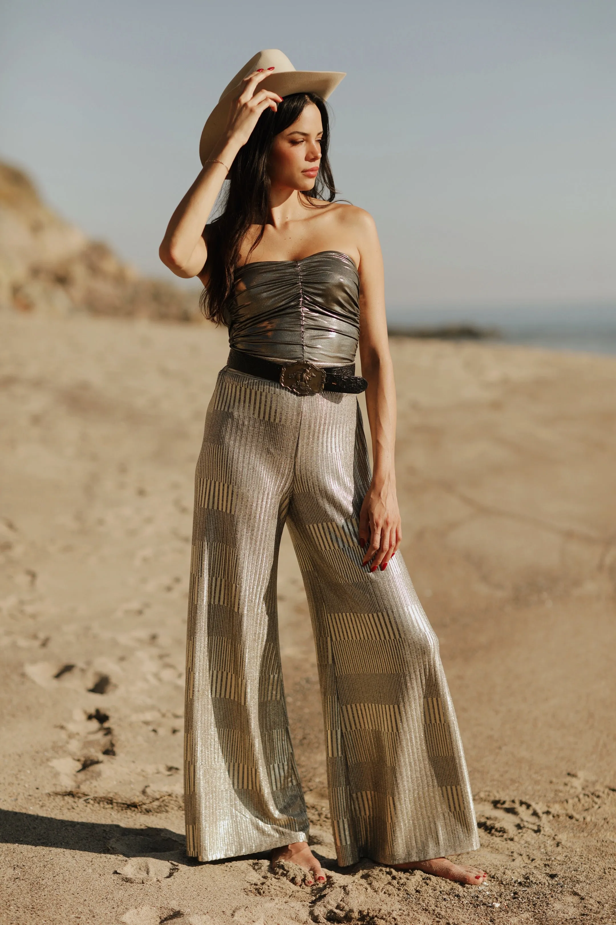 Ruched Foil Tube Top sold by Nightcap product image thumbnail 3