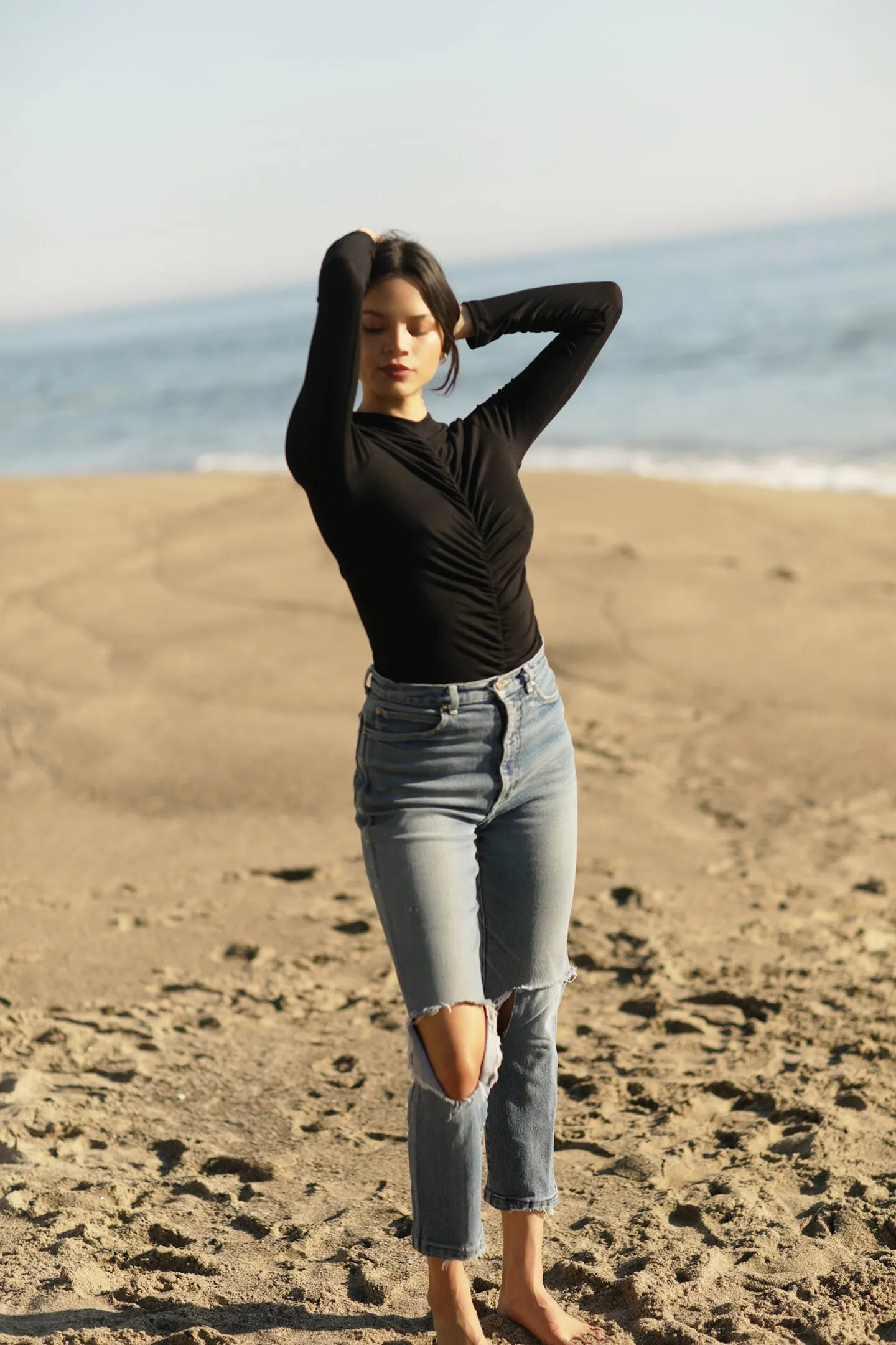 Ribbed Ruched Top sold by Nightcap product image thumbnail 4