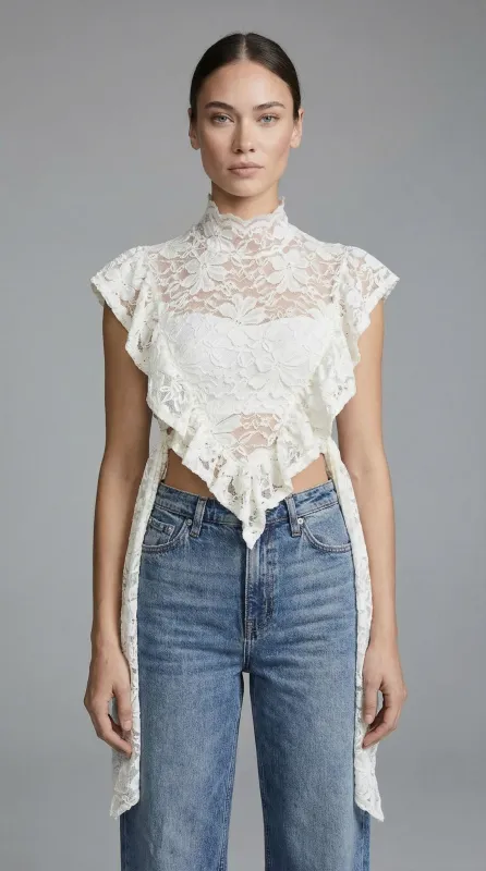 Fleur Lace Apron Blouse sold by Nightcap