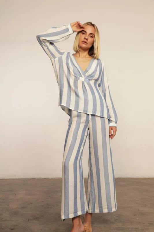 Playa Stripe Blouse made by Nightcap