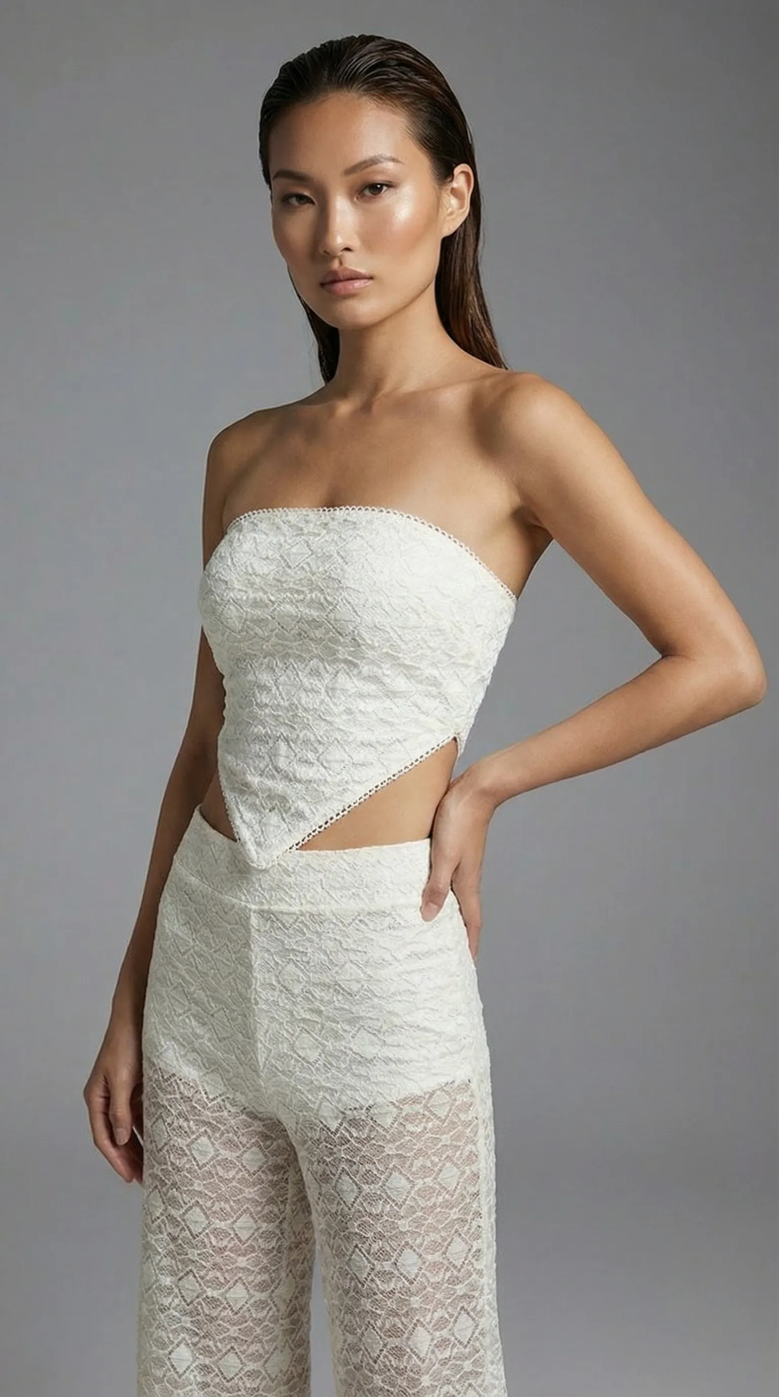 Diamond Crinkle Apron Top sold by Nightcap product image thumbnail 3