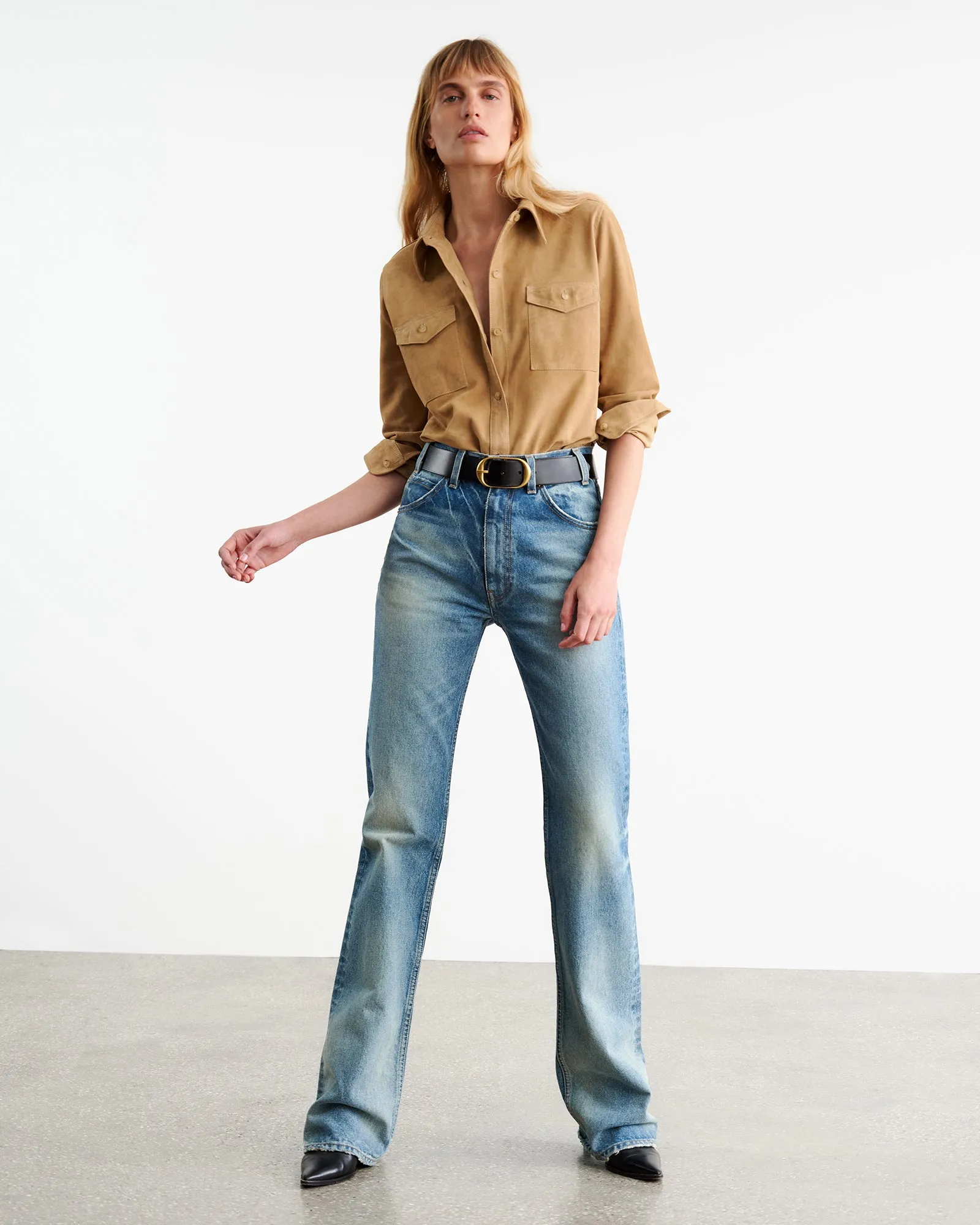 AVA SUEDE SHIRT sold by Nili Lotan product image thumbnail 5