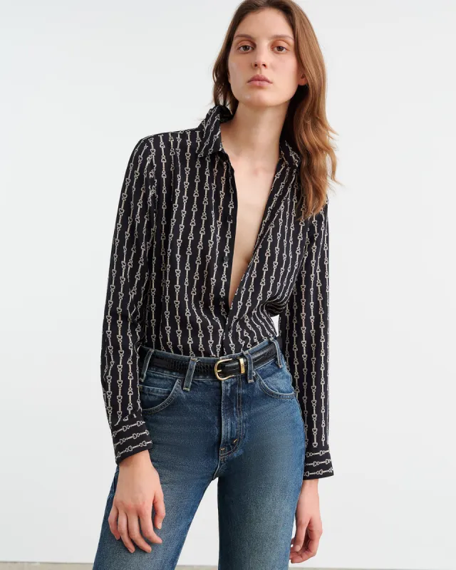 PRINTED GAIA SLIM SHIRT sold by Nili Lotan