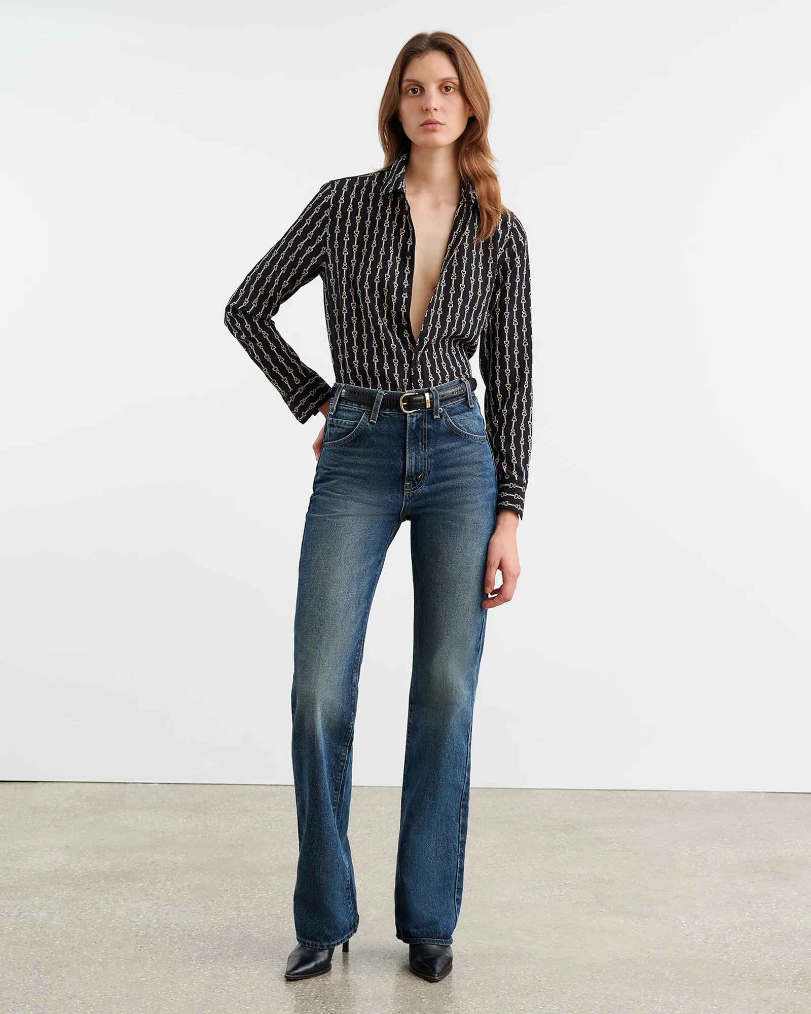 PRINTED GAIA SLIM SHIRT sold by Nili Lotan product image thumbnail 2