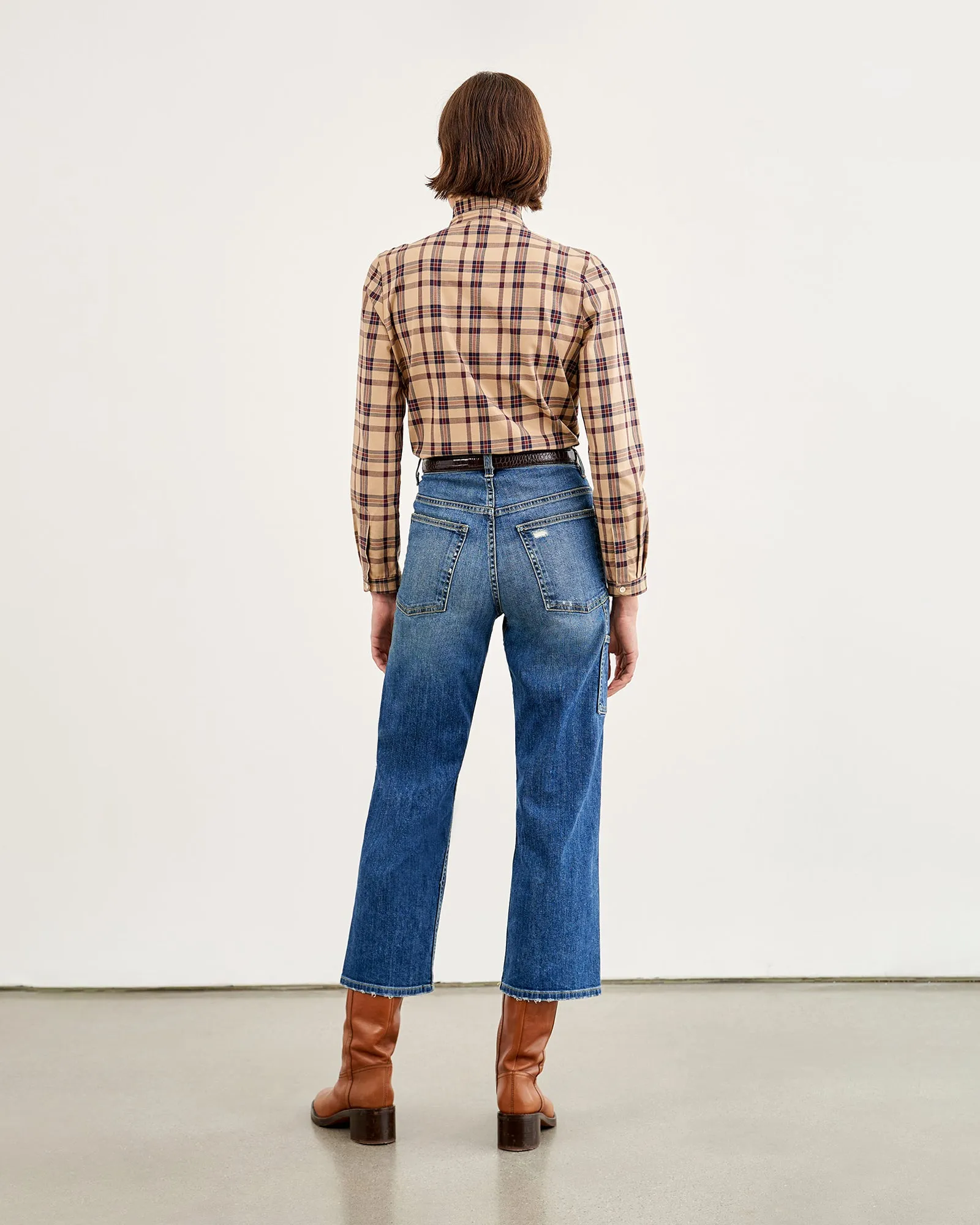 PLAID GRETTA BLOUSE sold by Nili Lotan product image thumbnail 4