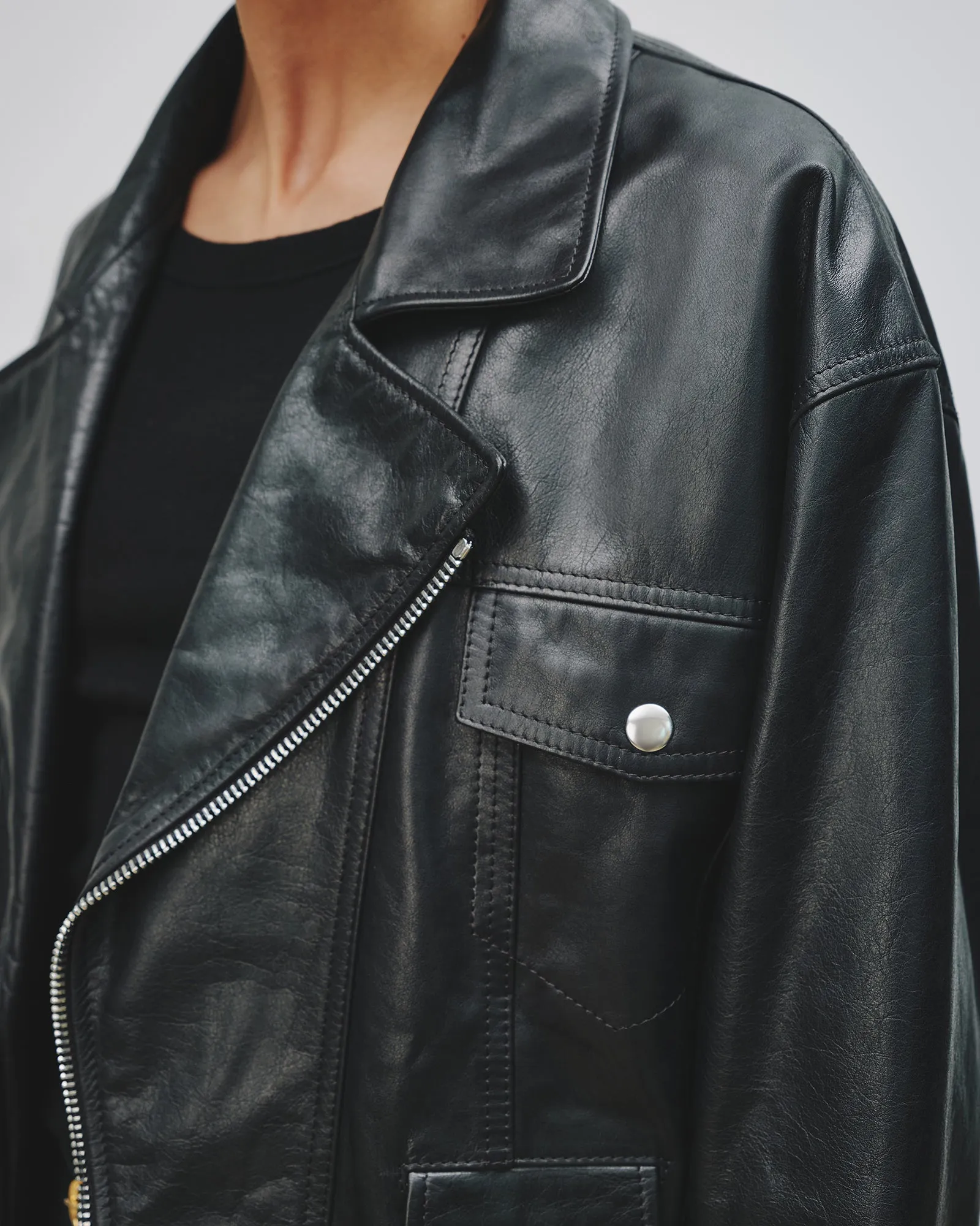 LENNY LEATHER BIKER JACKET sold by Nili Lotan product image thumbnail 4