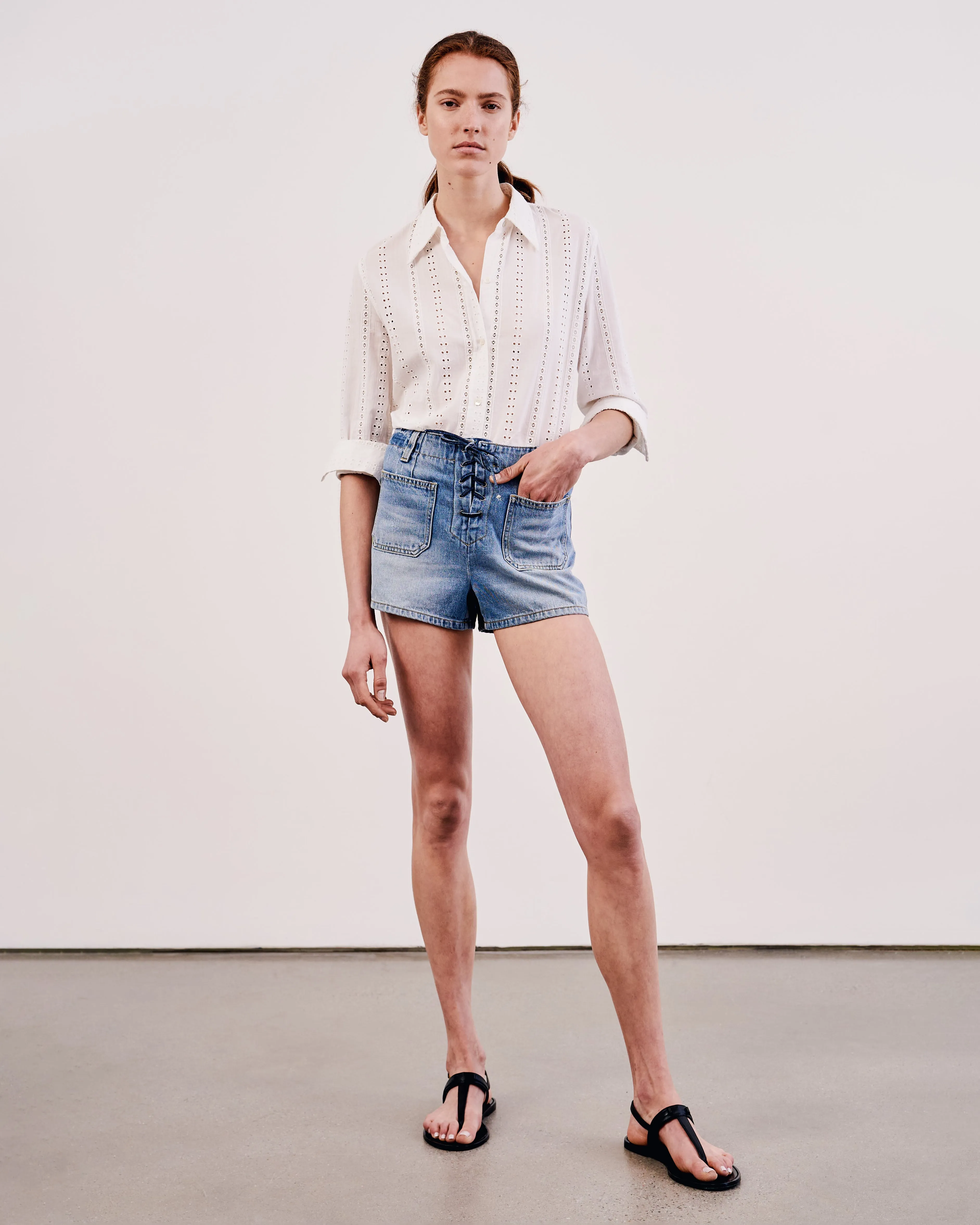 ROMANE LACE UP SHORT sold by Nili Lotan