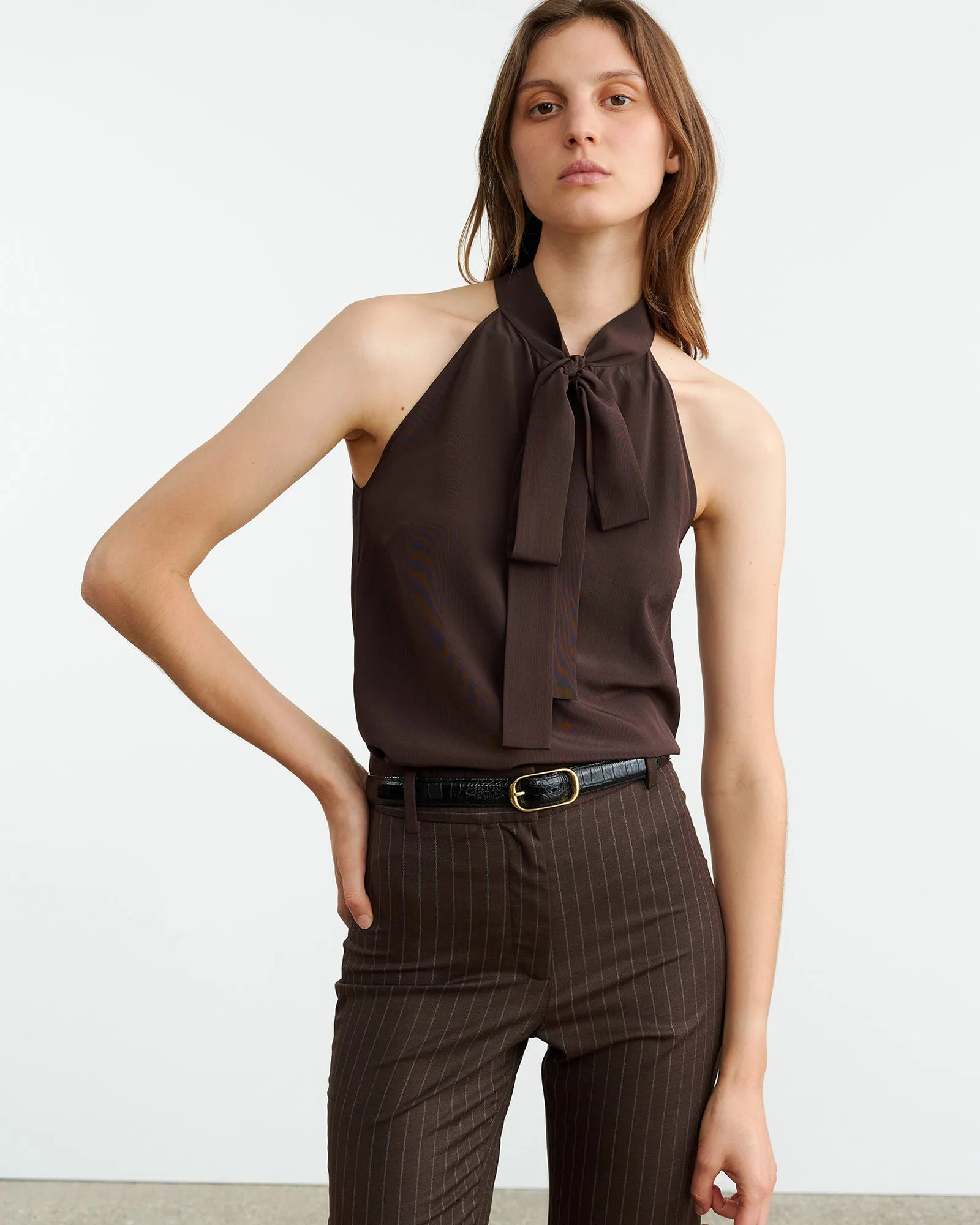 ZELIE SILK HALTER sold by Nili Lotan