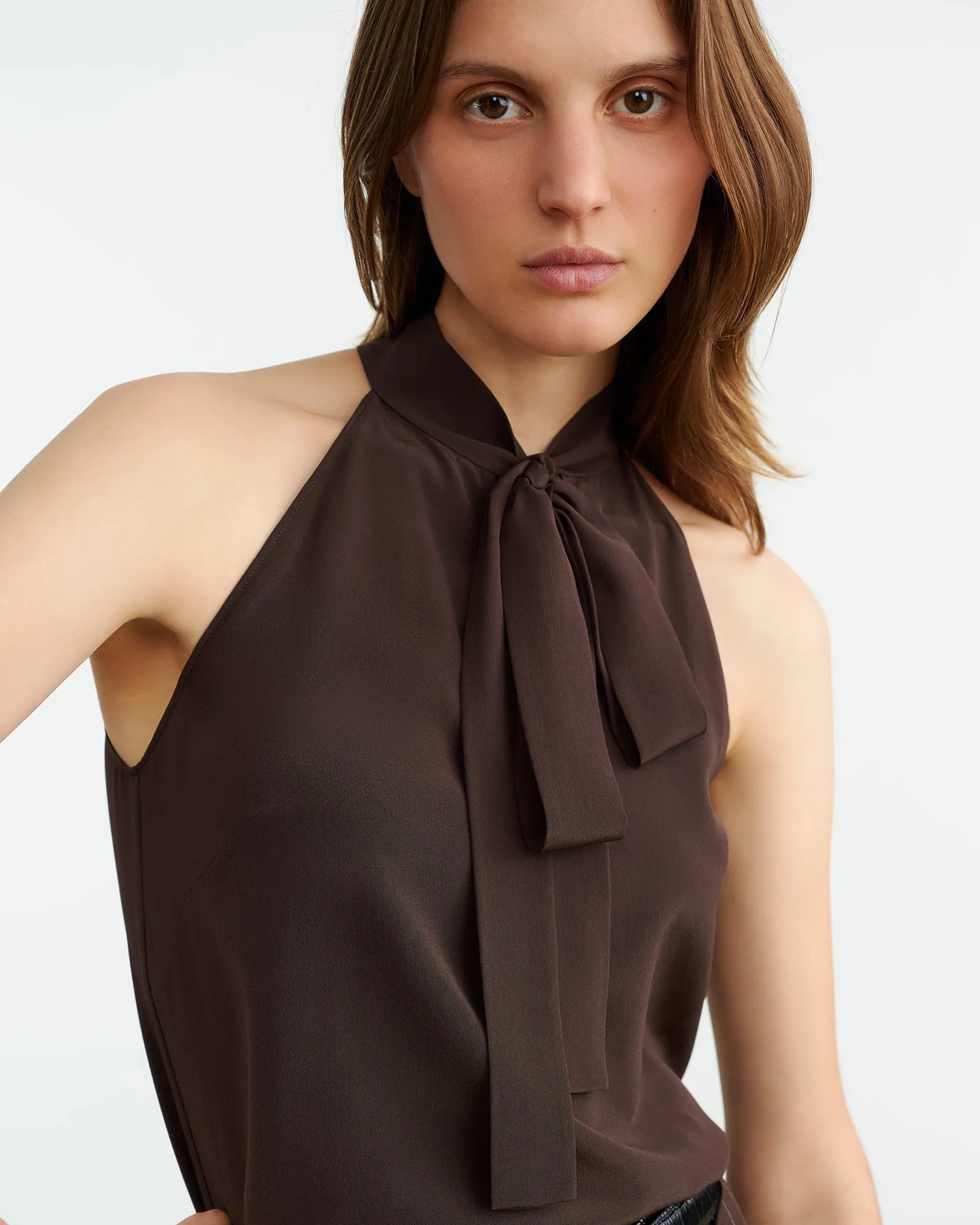 ZELIE SILK HALTER sold by Nili Lotan product image thumbnail 3