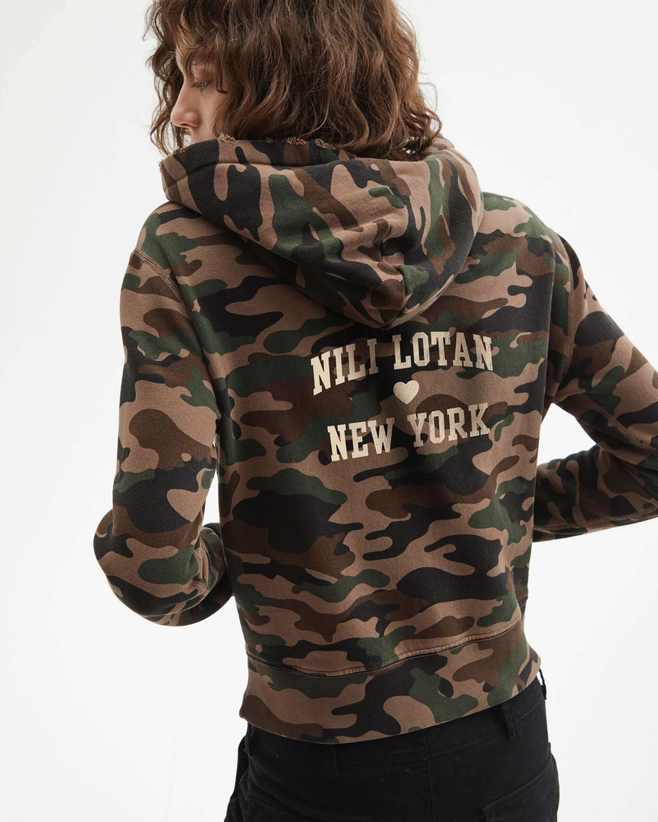 NL NEW YORK CALLIE ZIP UP HOODIE sold by Nili Lotan