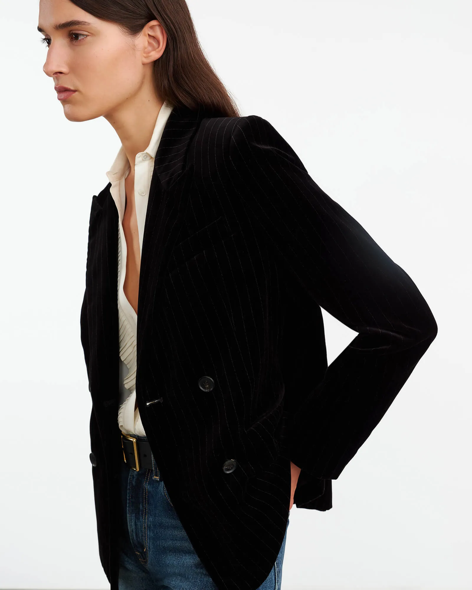 VEDA VELVET JACKET sold by Nili Lotan product image thumbnail 3