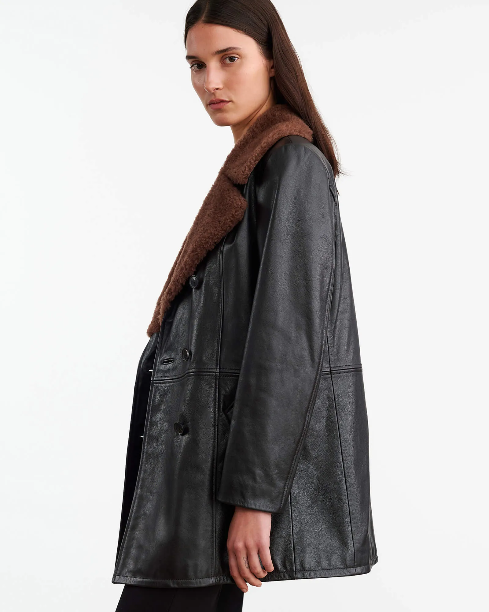 JAYDEN LEATHER COAT sold by Nili Lotan product image thumbnail 4