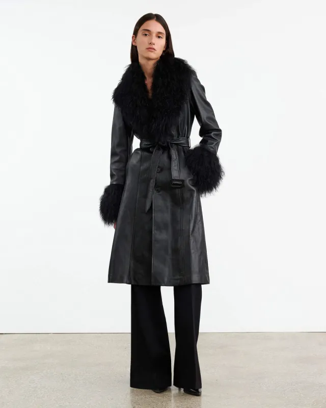 SOLENE LEATHER COAT sold by Nili Lotan